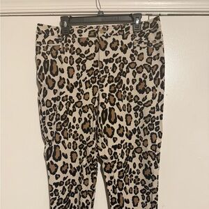Chico's Animal Print Ankle Pants So Slimming Size 2.5 or 14